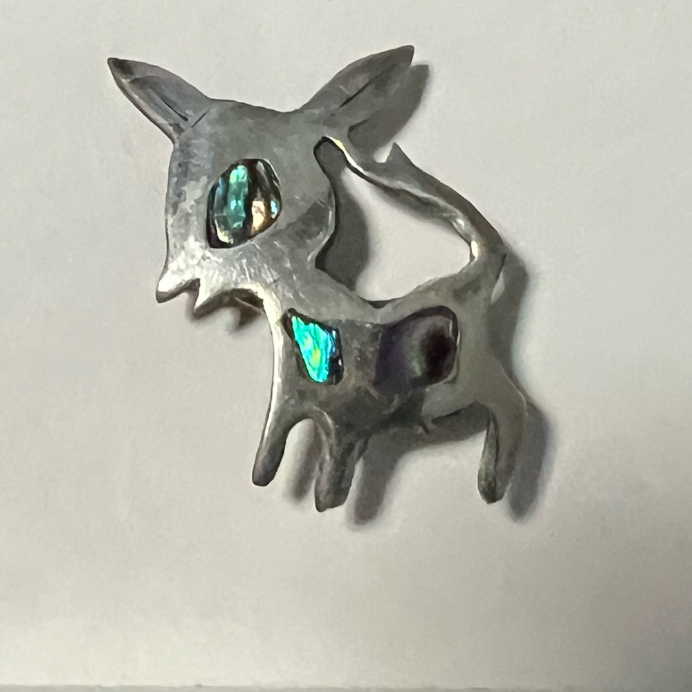 .925 Chihuahua? Deer? Brooch